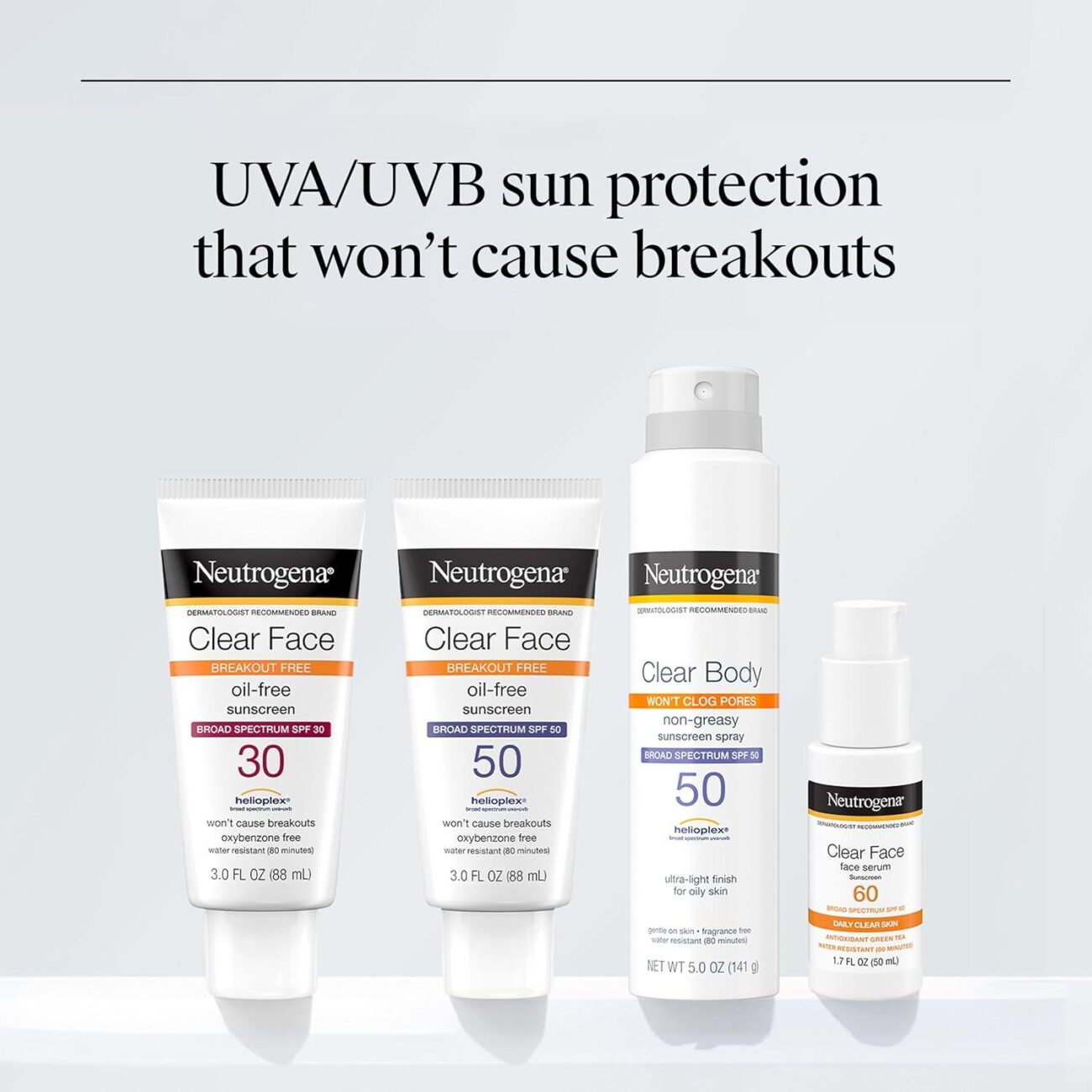 Best Acne-Prone Skin Sunscreen – Neutrogena Clear Face SPF 50 Review